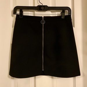 ALICE+OLIVIA: Riley zip-front A-line mini skirt